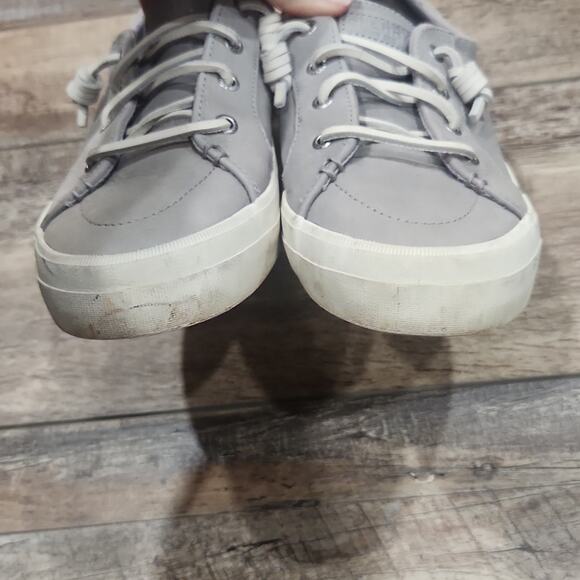 Sperry sneakers crest vibe size 9 leather gray - Picture 3 of 8